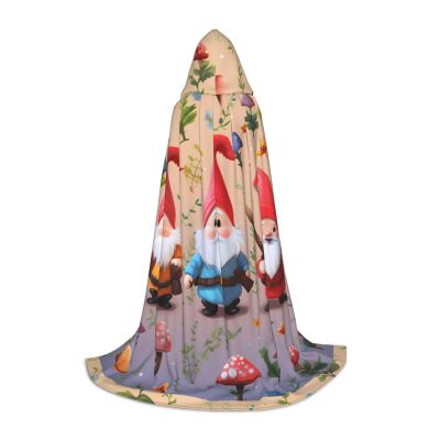 ZHYGZWWG Cute Gnomes Teenagers Hooded Cloak, Full-Length Dream Cloak With Seal