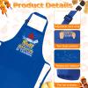 XLSXEXCL Kids Apron and Chef Hat Set, Funny Apron Adjustable Child Aprons Chef in Training Kitchen Aprons for Boys and Girls for Cooking, Baking, Painting, Training (Blue) view 3