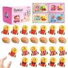 28 Pcs Valentines Day Pull-Back Burger&Fries Cars and Cards, Valentines Day Gifts for Kids, Cute Fidget Toys for Kids Valentines, Valentines Cards for School, Classroom Exchange Party Favors view 1
