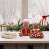 2PCS Gingerbread Man Plush Toy 9.5 Inch Cute Christmas Stuffed Animals for Xmas Tree Topper Xmas Party Tabletop Decor Gingerbread Christmas Decorations Toys Ginger Bread Decor view 3