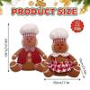 2PCS Gingerbread Man Plush Toy 9.5 Inch Cute Christmas Stuffed Animals for Xmas Tree Topper Xmas Party Tabletop Decor Gingerbread Christmas Decorations Toys Ginger Bread Decor view 4