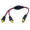 12AWG XT60 Splitter Cable, XT60 1 Male to 2 Female Connector Y Splitter Power Extension Cable for RC Car UAV Quadcopter(0.3M/1FT) view 2