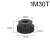 1 Mod 30Teeth #45 Steel Pinion Gear 1M30T Motor Spur Gear Bore 10mm with 3x1.4mm Keyway Outer Dia 32mm view 2