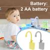 Kitchen Sink Faucet Toy Replacement  Grey Pretend Play Sink Faucet with Running Water, Electric Circulation for Kids Play Kitchen/Dishwasher Toys, Simulated Dishwashing Accessories (Yellow) view 3