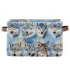 Aesthetic Wolf Blue Sky storage baskets, foldable and waterproof baskets for shelves with sturdy handle Hamper mini mini set of 2 for kids kids towel view 1