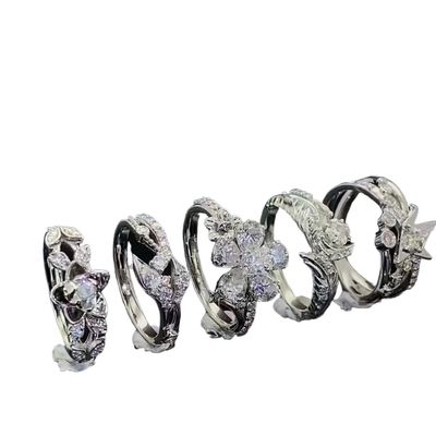 CKHOF Love and Deepspace game Rings, Cosplay Proposal Jewelry for Women, Adjustable Game Rings for Her, Gift for Soulmate(5-pcs) ((Ring set of five))