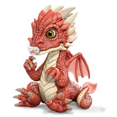 The Ashton-Drake Galleries Mystical Dragonlings Dragon Baby Collectible Doll Collection Issue #1: Kai Little Fire Dragon with Pacifier to Prevent Fire Breathing 8-inches