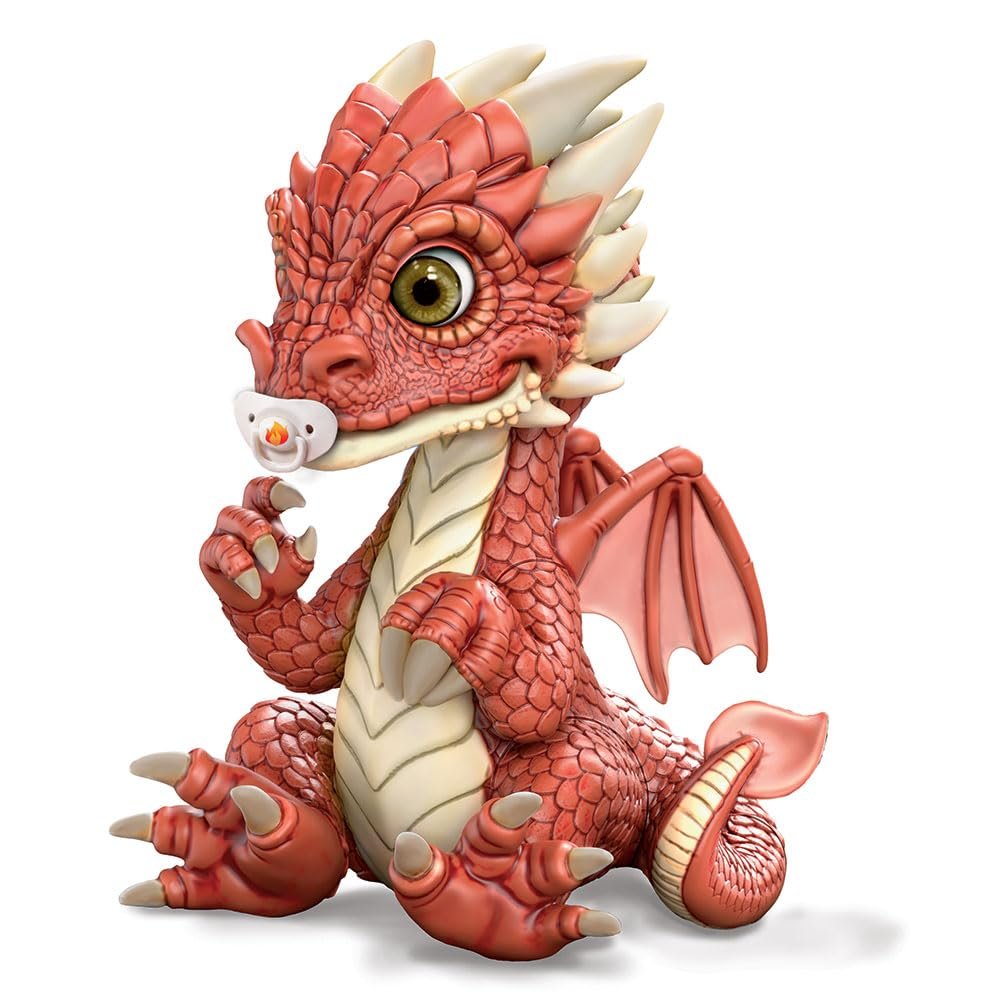The Ashton-Drake Galleries Mystical Dragonlings Dragon Baby Collectible Doll Collection Issue #1: Kai Little Fire Dragon with Pacifier to Prevent Fire Breathing 8-inches