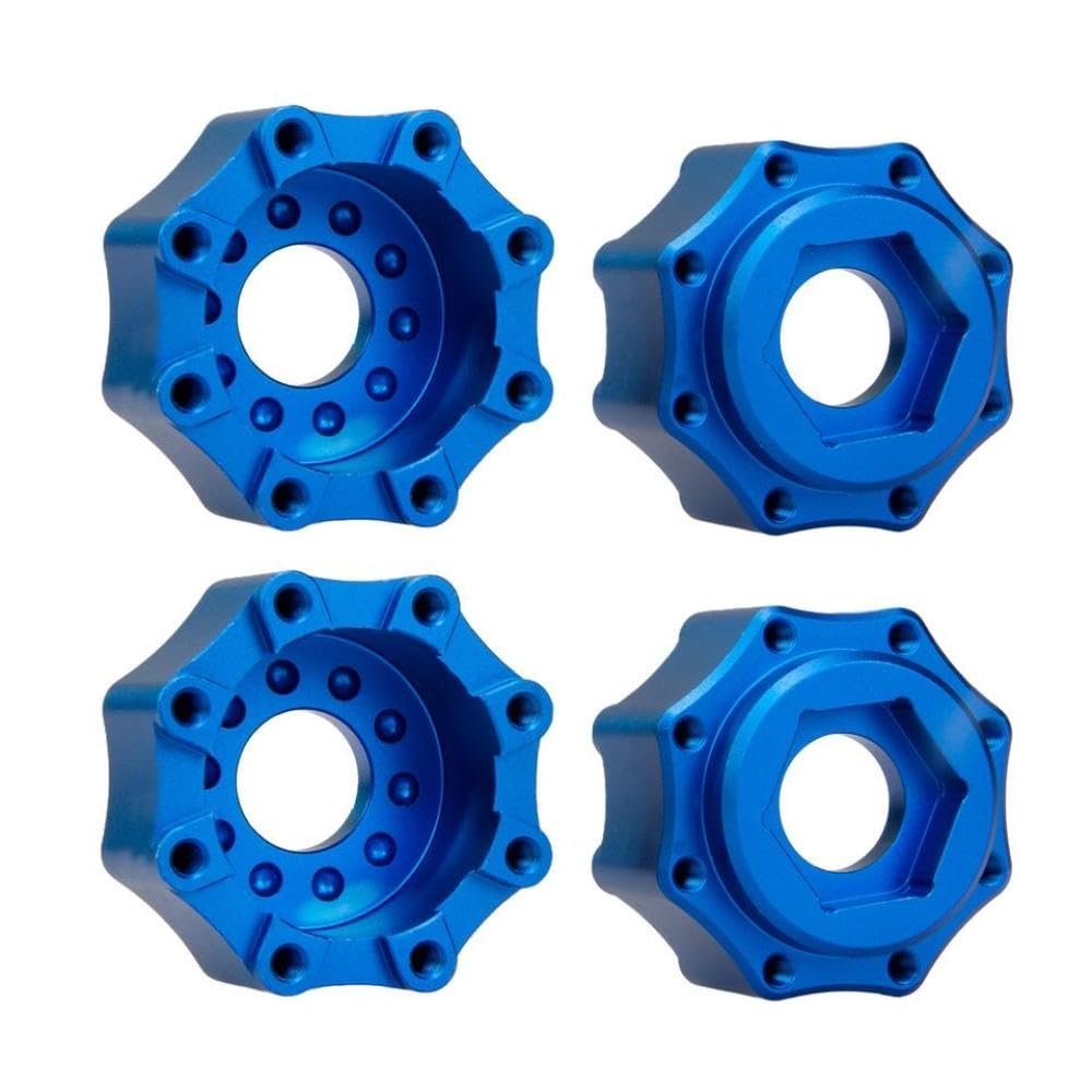 8x32 to 17mm Wheel Hex Adapter 4 Pieces Compatible with 38 Inch Tire Upgrade Parts Compatible with 18 Scale PL Series Proline Tires PRO 635300(Blue B)