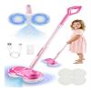 BLAXTEM Kids Electric Spray Spin Mop Toy, Rechargeable Cordless Electric Mop W/ Water Sprayer & LED Headlight for Children Ages 3 4 5 6+ Girls & Boys, Cleaning Toy for Pretend Play (Pink) view 1
