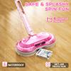 BLAXTEM Kids Electric Spray Spin Mop Toy, Rechargeable Cordless Electric Mop W/ Water Sprayer & LED Headlight for Children Ages 3 4 5 6+ Girls & Boys, Cleaning Toy for Pretend Play (Pink) view 4