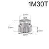 1 Mod 30Teeth Stainless Steel Pinion Gear 1M30T Motor Spur Gear Bore 12mm with 4x1.8mm Keyway Outer Dia 32mm view 2