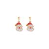 2.7 * 1.3cm Christmas Day Snowman Santa Earrings,white 1,2.7 * 1.3cm view 1