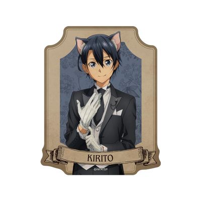 Sword Art Online Drawing Kirito Cat Ear Butler Maid Ver. Die Cut Sticker