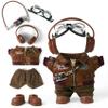 6-Piece 17cm Doll Clothes and Accessories, Retro Style Labu-Clothes-bu with Headphones/Glasses/Leather Jacket/Pants/Shoes/Camera view 1