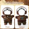 6-Piece 17cm Doll Clothes and Accessories, Retro Style Labu-Clothes-bu with Headphones/Glasses/Leather Jacket/Pants/Shoes/Camera view 3