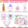 Baby Doll Accessories Set in Gift Box, 16 Pack Baby Doll Feeding Caring Kit with Pacifiers & Diaper Bag & Magic Bottles, Birthday / Christmas Party Goody Bag Stuffer, Toddler Kid Girl Pretend Play Toy view 3