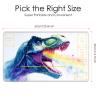 FBLLMPMZ for MTG Playmat Stitched with Magic Zone Non-Slip Rubber Backing Printing Commander Board Game Desk Mat Duel Mat TCG PTCG Playmat 24x14 inches and Storage Bags - Colorful Dinosaur view 3
