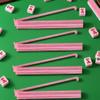 (4pcs) Mahjong Stand and Putter Combination, Acrylic Plastic Material, no Need to Assemble, Matching, a Different Sense of Experience. (Pink+Silver Powder) view 2