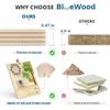 BlueWood Wooden Busy Board for Toddlers, 14-in-1 Montessori Philosophy Educational Toy, Activity Center Made from Basswood, No Drilling, Easy to Carry & Store view 2