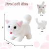 YJNDYHQ My Realistic Cat Toy - Bring Endless Joy and Warmth, it Acts Like a Real Pet, Meows, Walks & Tail Wagging - Realistic Feline Stuffed Animal for Cat Lovers (White) view 2