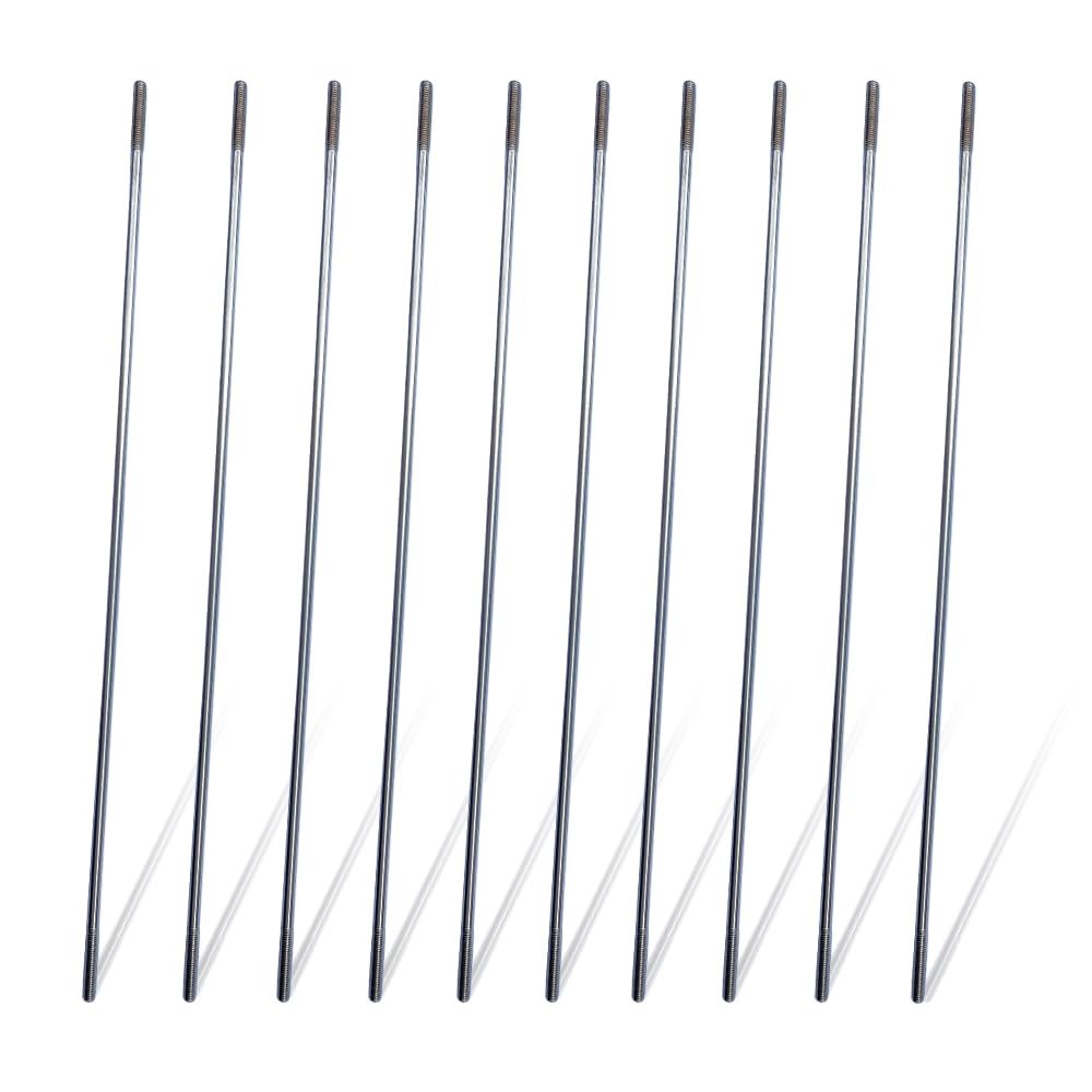 10Pcs M2 7.87" Pushrod Connector 304 Stainless Steel Rod Linkage for RC Model Airplane Helicopter Boat Car DIY Parts
