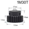 1 Mod 30Teeth #45 Steel Pinion Gear 1M30T Motor Spur Gear Bore 16mm Outer Dia 32mm view 2