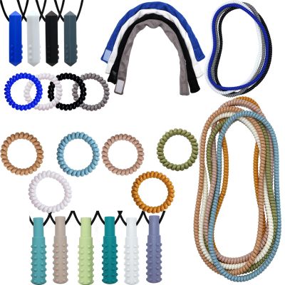 16 Pack Stretchy Coil Bracelets and 18 Pack Chewy Necklace