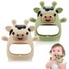 2 Pack Baby Teething Toys for 3-6 6-12 Months, Food Grade Silicone Teether Mitten, Baby Essentials Infant Teething Relief, Soothing Chew Toys for Newborn Infant Essentials view 1