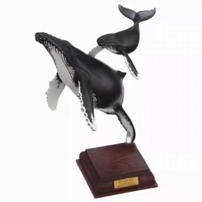 All 6 Types Cool Islands Sea Turtle Hermit Crab Humpback Whale Dolphin Albatross Miniature Figure,Home Decoration, Desktop Ornaments (Humpback Whale)
