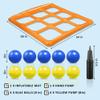 Pool Toys Games Set, Inflatable Pool Tic Tac Toe Toys with 10 Balls  Fun Pool Games for Kids, Teens & Adults  Pool Party Games (Orange) view 2