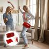 Traditional Waist Drum Hand Percussion  PVC + Cowhide Double-Sided Drum with Strap & Sticks, Durable Toddler & Children Musical Gift for Celebrations & Folk Dance (32X15X15CM) view 2
