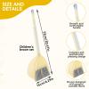 Mini Broom with Dustpan for Kids, Kids Dustpan Set Soft Fur Plastic Small Broom Little Toddler Little Housekeeping Helper Set (Yellow) view 2