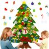 32 Pc Felt Christmas Tree for Toddlers, Felt Christmas Tree - Oversized 3D Felts Xmas Trees with Lights, DIY Holiday Decoration (1 Pcs) view 1
