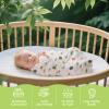 hahaland Baby Newborn Shower Gifts for Boys & Girls with Swaddle Blanket, Rattle Socks and Wristband Set, Plush Rattle, Soft Baby Crinckle Book, Wooden Milestone Card, 0 3 6 12 Months Baby Sensory Toy view 3