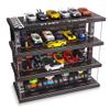 Display Case for Hot Wheels: Toy Car Garage with LED Lights, Freestanding Parking Garage Diorama for 1/64 Diecast Cars, 4-Level Storage Rack with 40 Spots  Cars Not Included view 1