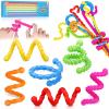 12 Pcs Fidget Toys Sensory Sticks for Kids Adults, Silicone Textured Fidget Stick for Stress Anxiety Autistic ADHD, Imagination Sticks for Kids Classroom, Quiet Fidgets for Calm Down Travel view 1