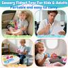 12 Pcs Fidget Toys Sensory Sticks for Kids Adults, Silicone Textured Fidget Stick for Stress Anxiety Autistic ADHD, Imagination Sticks for Kids Classroom, Quiet Fidgets for Calm Down Travel view 4