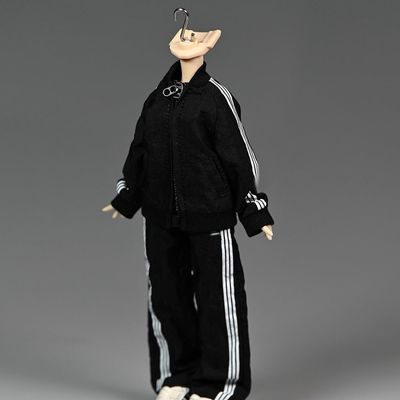 1/12 Scale Sportswear Set Clothing, Long-Sleeved Top & Long Trousers Sportswear Set 6 inches Figure Costume Model