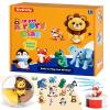 Air Dry Clay Kit for Kids, 12 Animal Crafts Modeling Clay Model Magic, Clay Kits with Sculpting Tools & Tutorials, Safe & Non-Stick DIY Art Crafts, Toys Gift for Ages 3-12 Boys & Girls view 1