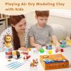 Air Dry Clay Kit for Kids, 12 Animal Crafts Modeling Clay Model Magic, Clay Kits with Sculpting Tools & Tutorials, Safe & Non-Stick DIY Art Crafts, Toys Gift for Ages 3-12 Boys & Girls view 3