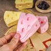 TIM CHESS 2Pcs Cheese Squishies - Slow Rising Squishy Stress Relief Toy, Soft Stress Relief Toy with Slow Rising Effect, Cute Cheese Design for Anxiety Relief and Sensory Play (Yellow & Pink) view 3
