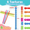 30 Pcs Fidget Toys Bulk for Kids, Sensory Sticks Quiet Fidgets for Students Teacher, Valentines Gifts for Kids Classroom Party Favors Prize Box Rewards, Silicone Textured Fidget Sticks for Anxiety view 2
