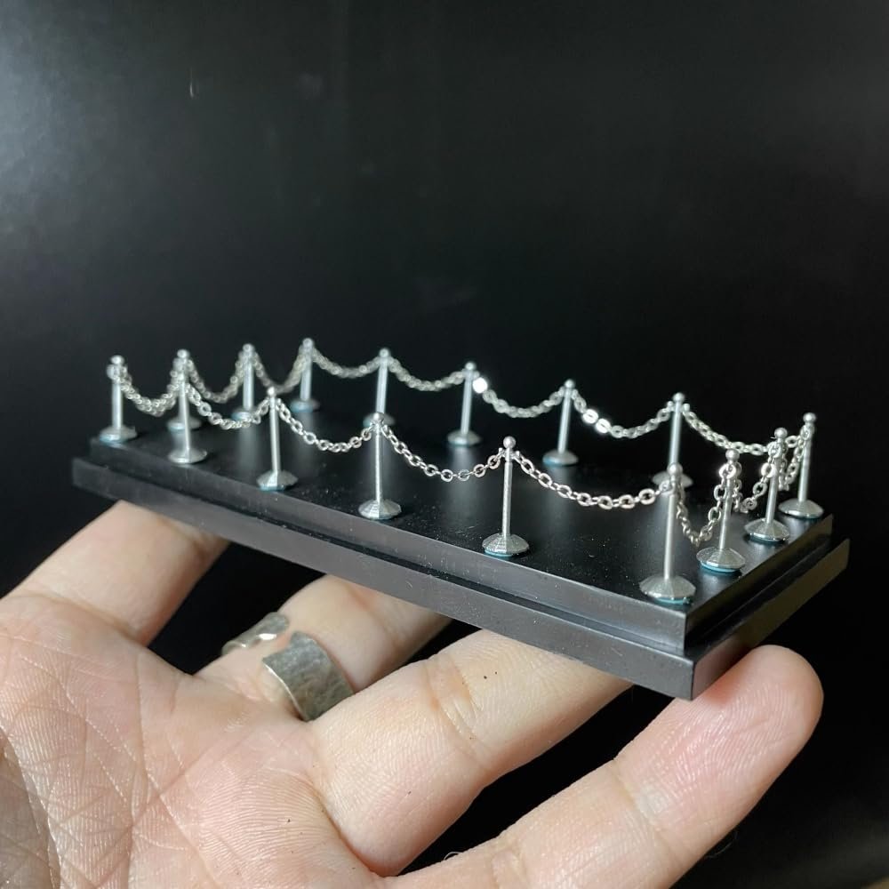 16pcs/Set 1/64 Diorama Car Model Showroom Fence Simulate Car Exhibition Props Scene Models
