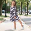 Aflyko Halloween Skater Dress Ghost Moon Cute Girl Casual Wear Relaxed Fit Holiday Costume Festive Lovely Birthday Present, 9-10Y Multicoloured view 3