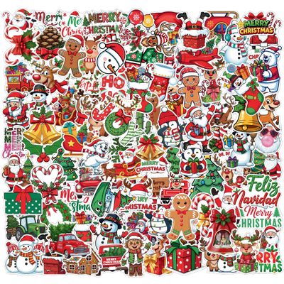 100PCS Christmas Stickers | Xmas Stickers Christmas Decorations Party Favors Gift Idea for Kids Teen Adult Accessories Party Favors Goodie Bags Stocking Stuffers Reindeer Snowman Winter Santa Claus