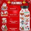 100PCS Christmas Stickers | Xmas Stickers Christmas Decorations Party Favors Gift Idea for Kids Teen Adult Accessories Party Favors Goodie Bags Stocking Stuffers Reindeer Snowman Winter Santa Claus view 3