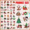 100PCS Christmas Stickers | Xmas Stickers Christmas Decorations Party Favors Gift Idea for Kids Teen Adult Accessories Party Favors Goodie Bags Stocking Stuffers Reindeer Snowman Winter Santa Claus view 4