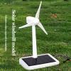 OLONETO DIY Solar Windmill Generator Model  Mini Renewable Energy Display Kit With Rotating Blades, Upgraded Solar Panel Power, Desk Decoration For Hobbyists(Short Rod  Large Panel) view 4