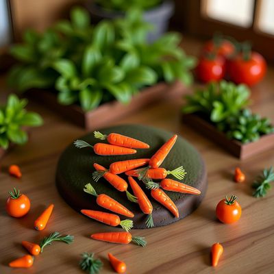 10 Pcs Miniature Carrot Models, Artificial Vegetables for Mini Kitchen Decoration, Party Supplies